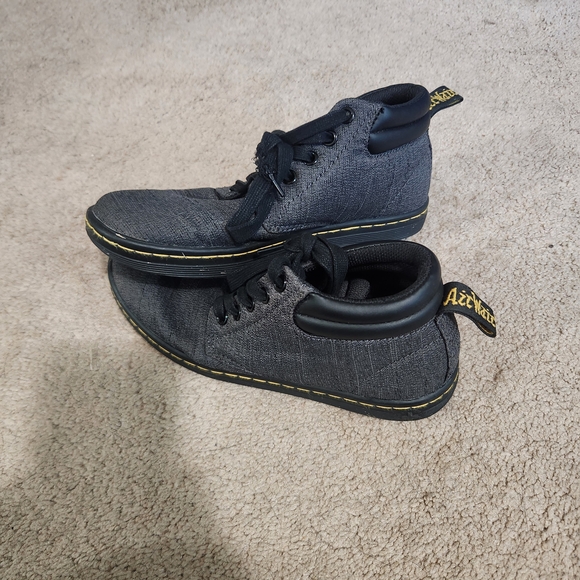 Dr. Martens Women's Charcoal Gray High-Top Sneakers with Black Trim - Picture 2 of 3